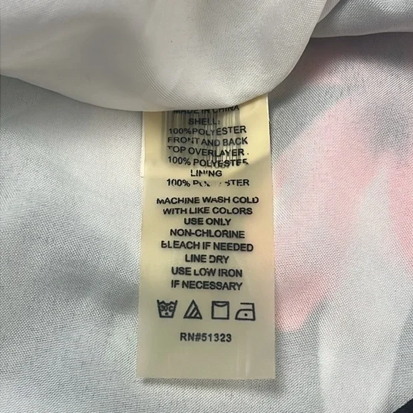 Vince Camuto - Women's Spaghetti Strap Ruffle Tropical Print Mini Dress Small - Picture 11 of 11